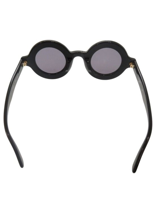 Chanel Vintage CC Logo Round Acetate Black Sunglasses Eyewear main image 6
